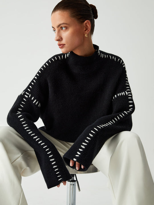 Contrast Stitch Sweater