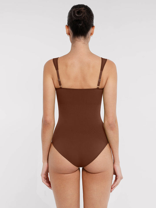 Diamond Neck Tummy Control Brief Bodysuit