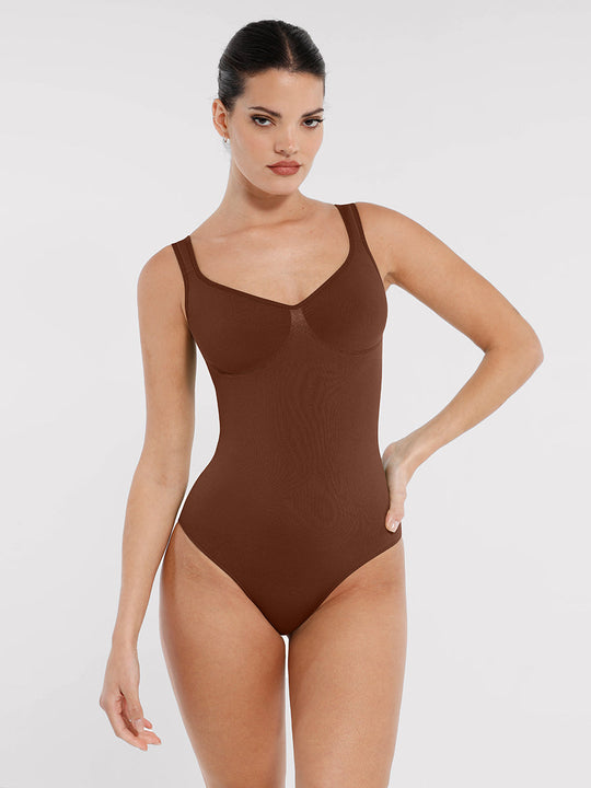 Diamond Neck Tummy Control Brief Bodysuit