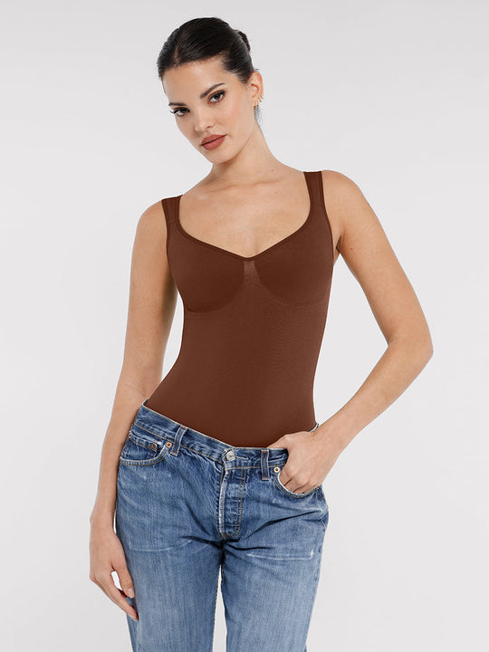 Diamond Neck Tummy Control Brief Bodysuit