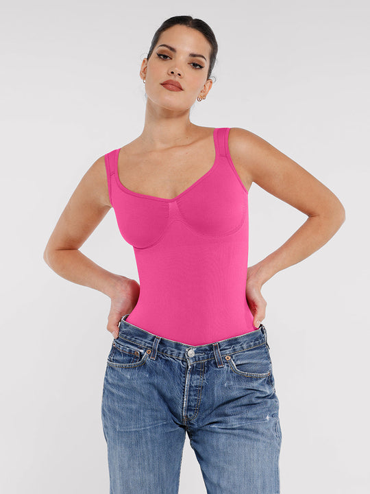 Diamond Neck Tummy Control Brief Bodysuit