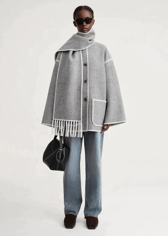 Scarf Jacket - Grey