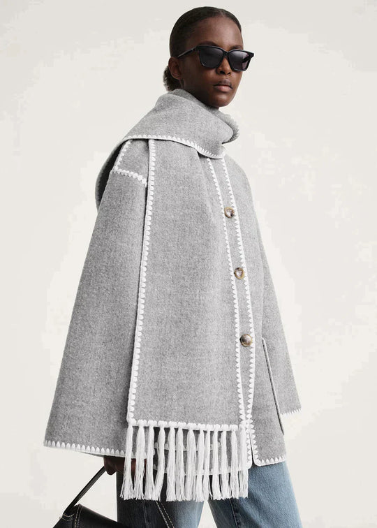 Scarf Jacket - Grey